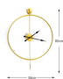 Wallity Mclock-00101 Reloj de Pared Decorativo de Metal Color Dorado 58x80cm